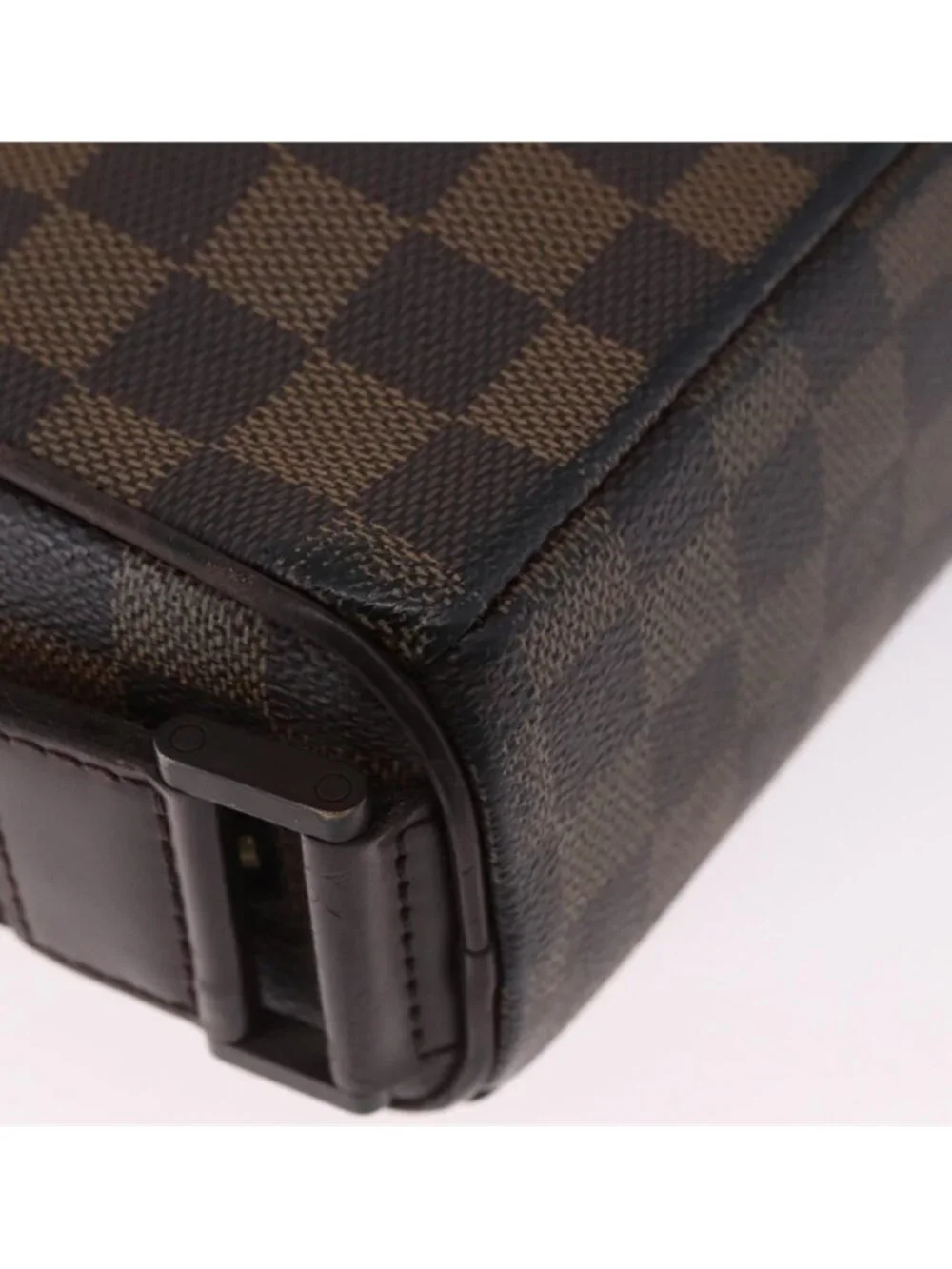 Authentic LOUIS VUITTON Damier Ebene Olaf PM Shoulder Bag N41442 LV
